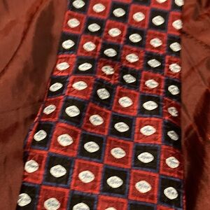 Red and Black Patterned Tie